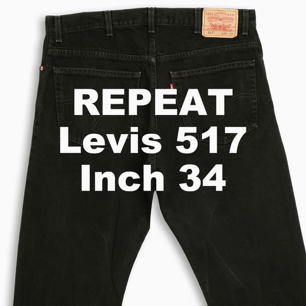빈티지 리바이스 517 흑청 블랙진 34 인치 LV51736182