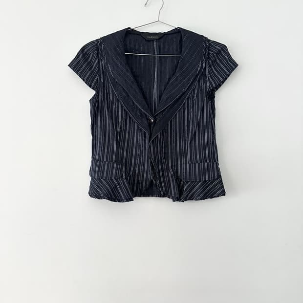 VALENCIA short 2 layer frill blouse