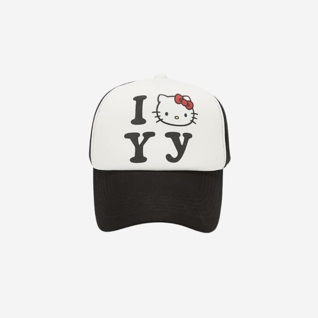 OPEN YY x Hello Kitty Trucker Cap Black
