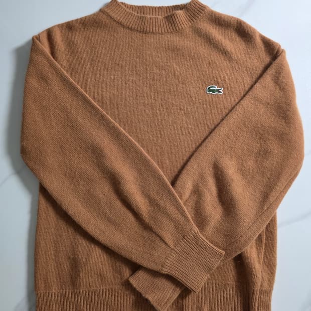 Lacoste / 브라운 앙고라 니트