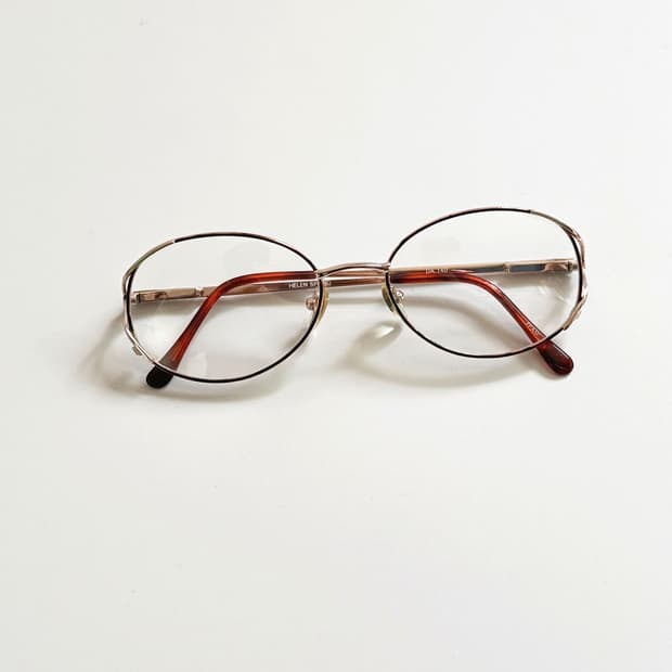 90s 유로피안 골드 레오파드 클래식 라운드 빈티지 안경