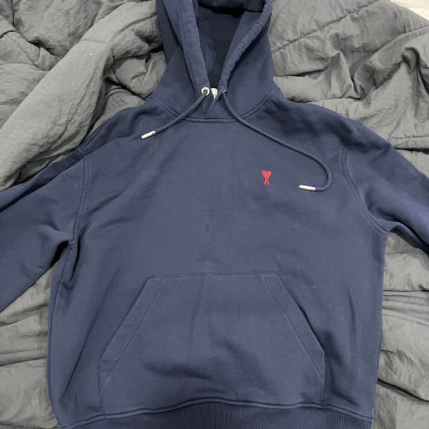 아미 네이비 후드티 s