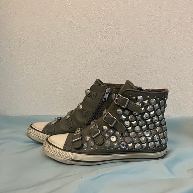 Ash 아쉬 한정판 스터드 버클 하이탑 스니커즈 y2k