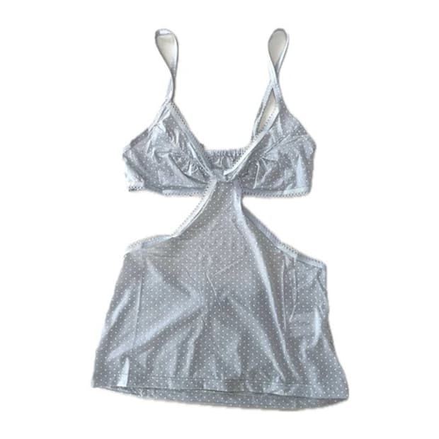 fa.er.ie pin dot lingerie camisole grey