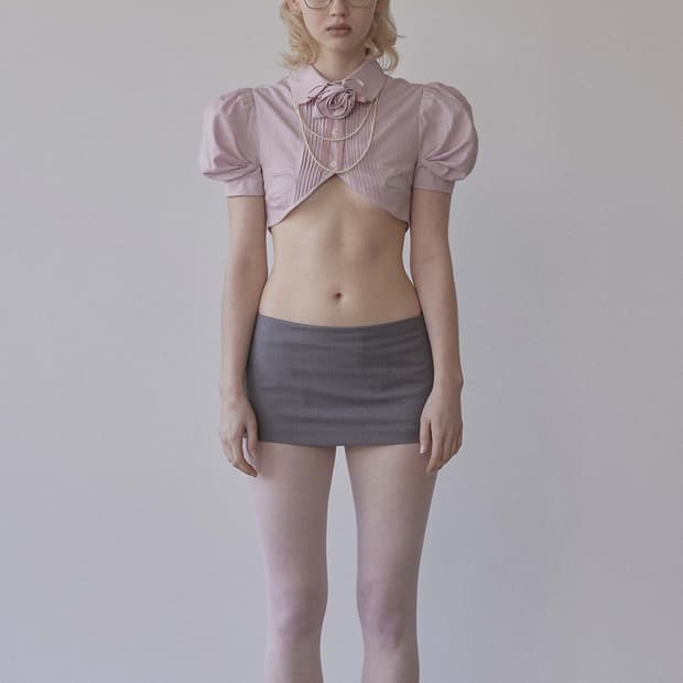 Sculptor Good Girl Micro Skirt Gray XS