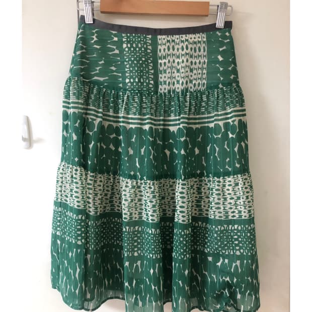 빈티지 초록 스커트