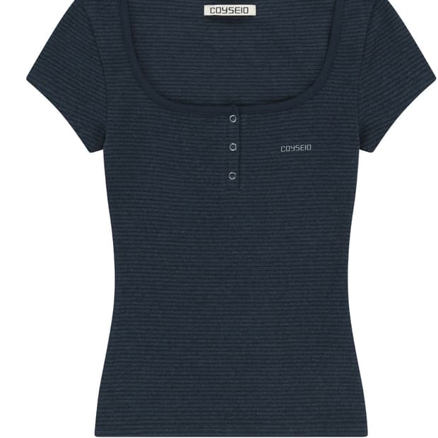 코이세이오 PRONG SNAP MINI LOGO TEE NAVY