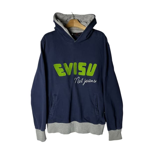 [Evisu] 에비수 로고자수 후드티셔츠