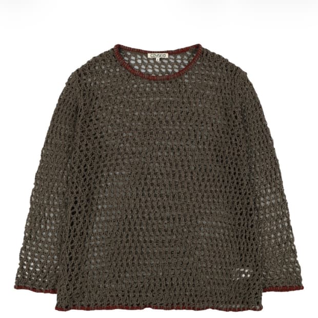 COYSEIO Hole Knit Brown