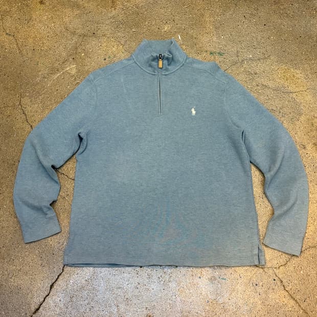00s 미국 빈티지 폴로랄프로렌 터틀넥 반집업 니트