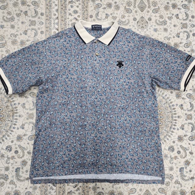 데상트 골프 패턴 PK티 M