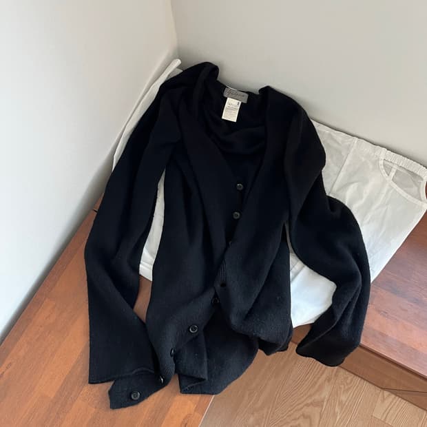yohji yamamoto 90s wool cardigan