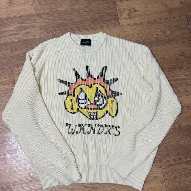 위캔더스 페이스로고 니트 아이보리(L)