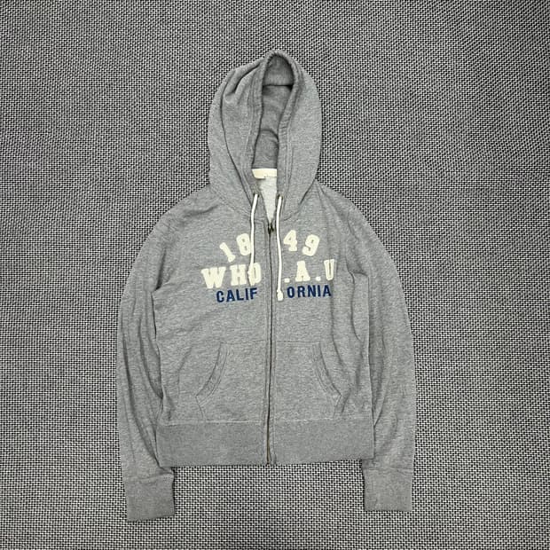 후아유 그레이 후드집업