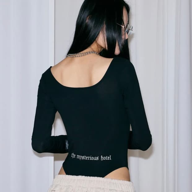 미스테리어스호텔 바디슈트 블랙