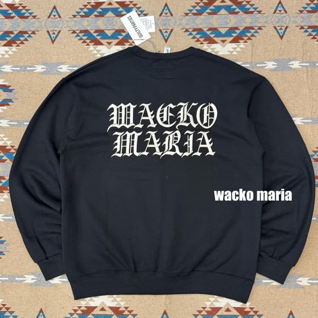 [L] 와코마리아 56타투 스튜디오 맨투맨 블랙 