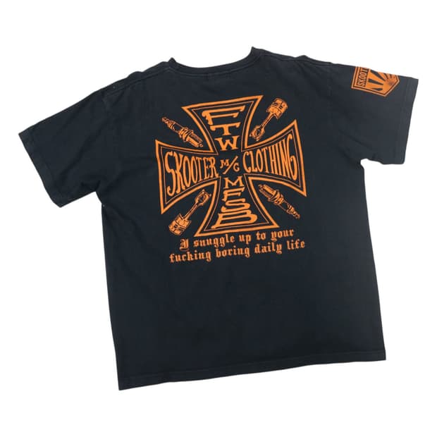 MFSB by FARMERS CO 빈티지 아이언 크로스 모터사이클 티셔츠