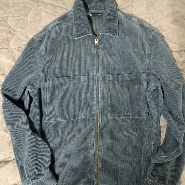 자라 코듀로이 블루종 블루 (L)