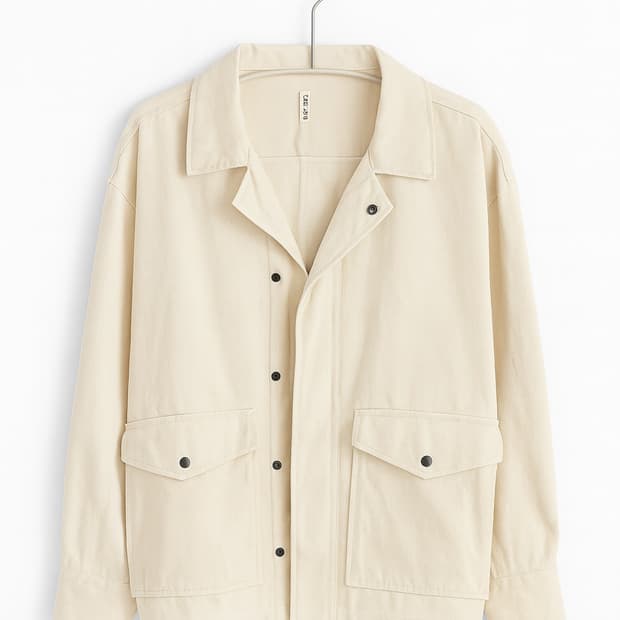 오프화이트 박시 셔츠 자켓 