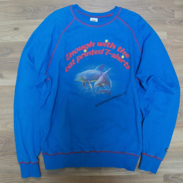 스컬프터 Dolphin Raglan Sweatshirt Blue