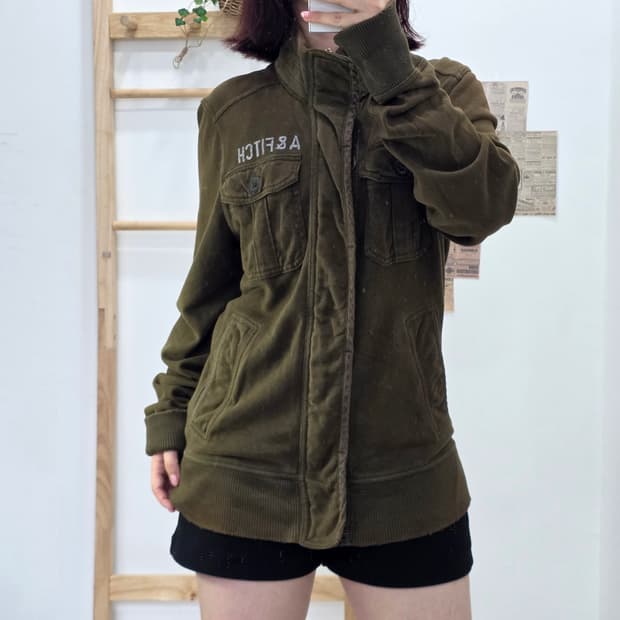 [프립]M/아베크롬비 카키색 집업 자켓
