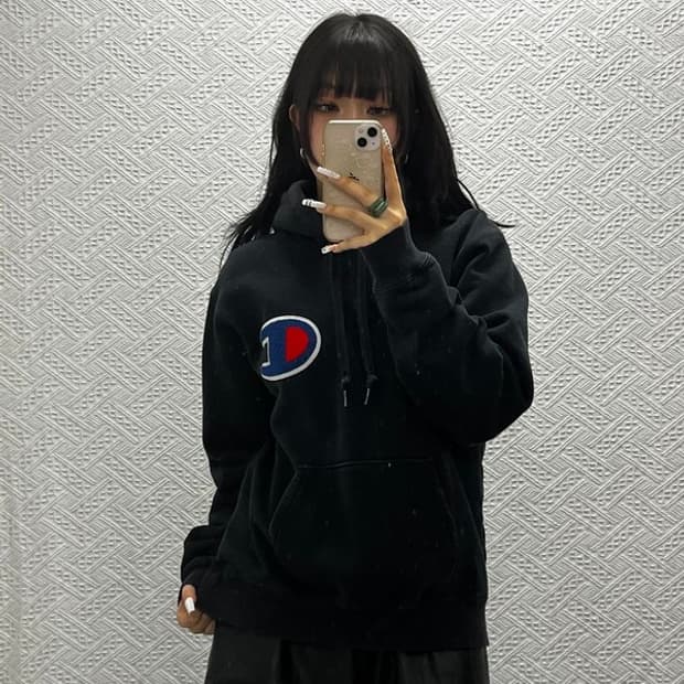 챔피온 올드스쿨 캐주얼 빈티지 빅부클로고 후드티 XL C10859