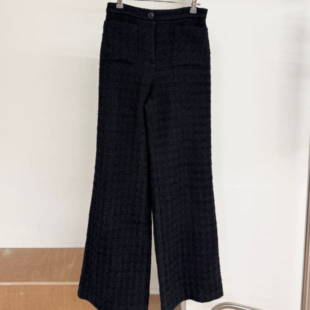 샤넬 블랙 2022컬렉션 트위드 트라우저