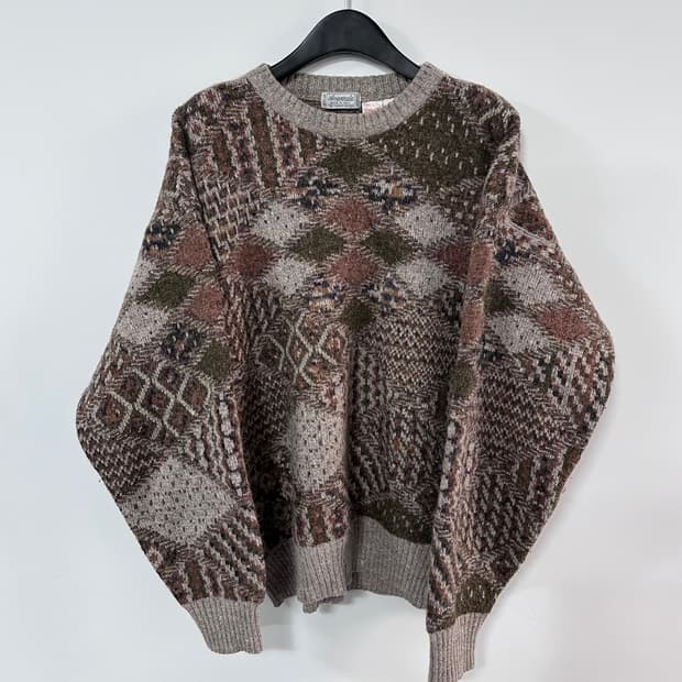 VTG 이태리 패턴 울 스웨터 (va.74)
