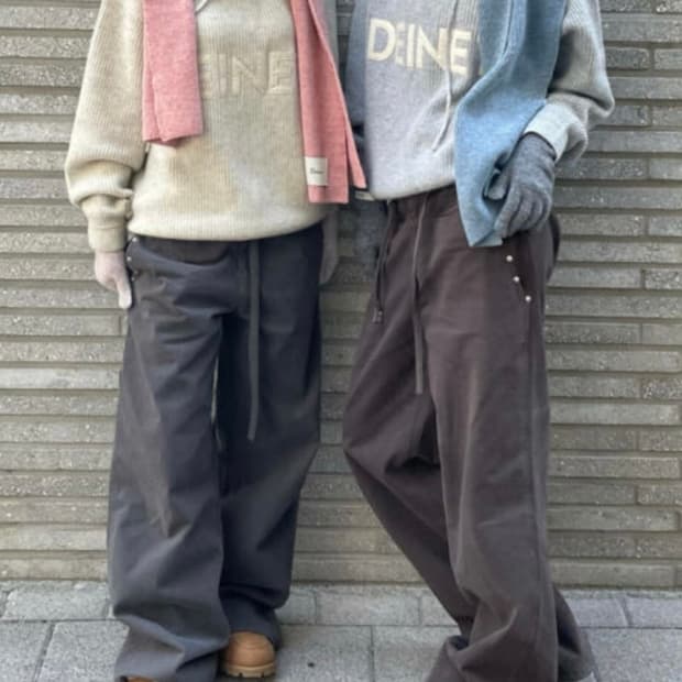 다이닛 루즈 피치 코튼 스터드 팬츠 브라운 s