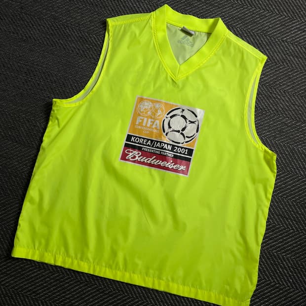 아디다스 2001 FIFA 한일 컨페더레이션스컵 형광 베스트y 4101