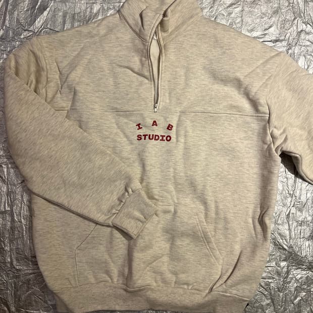 아이앱 하프 집업 M 오트밀