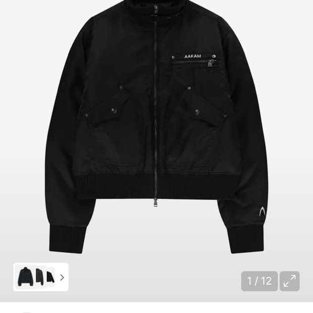 아캄 하이넥 봄버 자켓 블랙 2사이즈