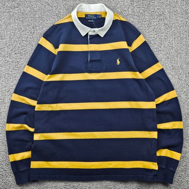 폴로랄프로렌 스트라이프 럭비 티셔츠 ( L ) / 11768