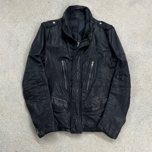 빈티지 디테일 램스킨 자켓