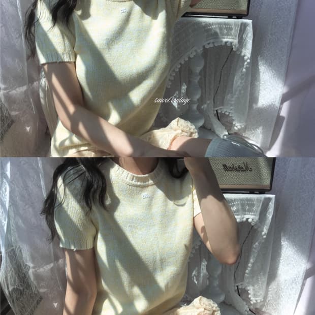 꾸레쥬 니트반팔