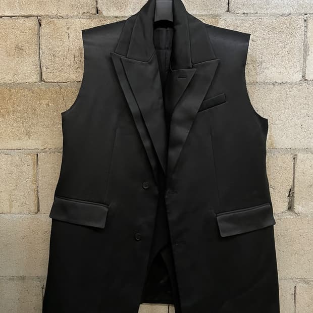 25fw 장 폴 고티에 더블 레이더 슬리브리스 자켓