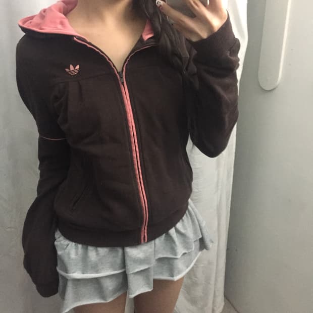 Adidas 아디다스 대장급 라떼갸루 브라운 핑크 후드집업