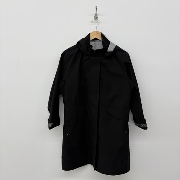 DKNY 블랙 하프 코트 야상 바람막이 여m