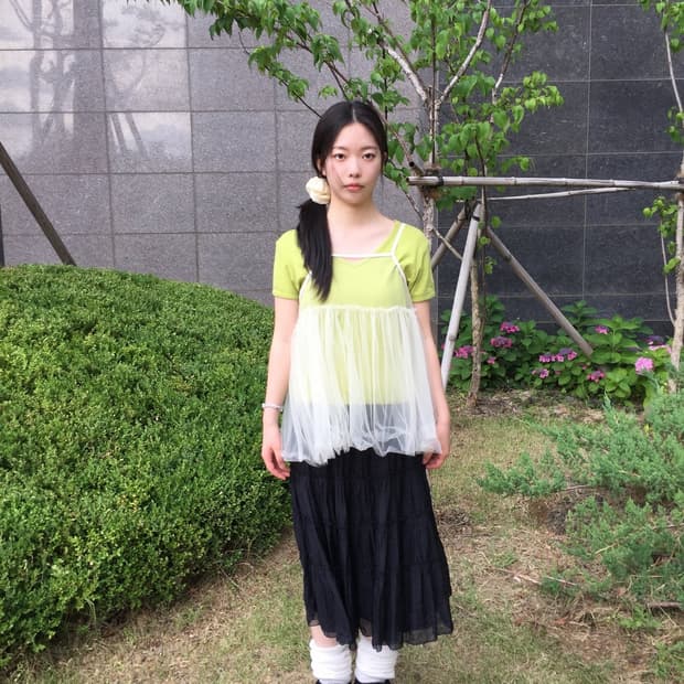 일본빈티지 키치 괴짜 스즈코 레이어드 코디세트