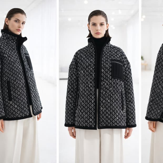 구호 KUHO 이태리 트위드 다이아 퀼팅 패딩 자켓