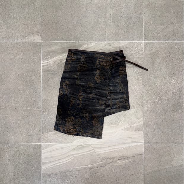 Diesel Brown De-Lem-Fsf Denim Midi Skirt