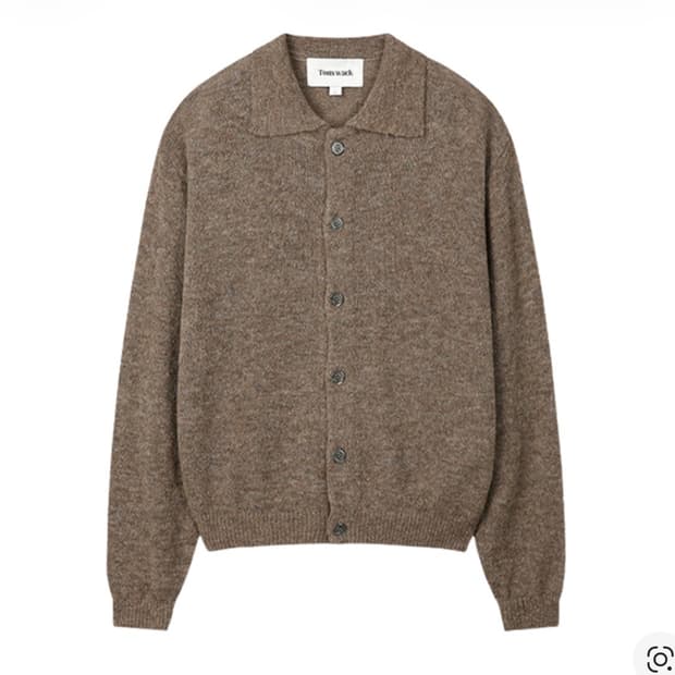 (L) 토니웩 모헤어 칼라 가디건 멜란지 베이지