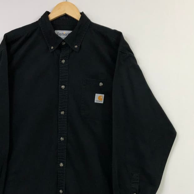 XL 칼하트 블랙 워크 셔츠