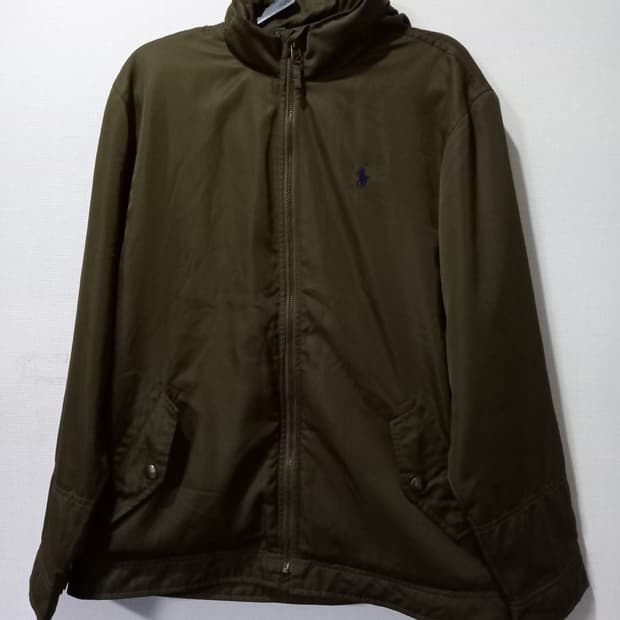 폴로 페리자켓 카키 블루종 기모 점퍼 90~95