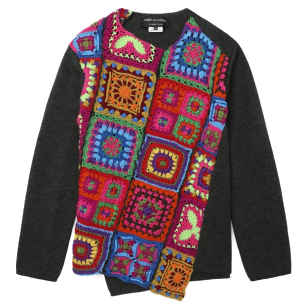 새상품 꼼데가르송옴므플러스 멀티컬러 크로켓 니트 M