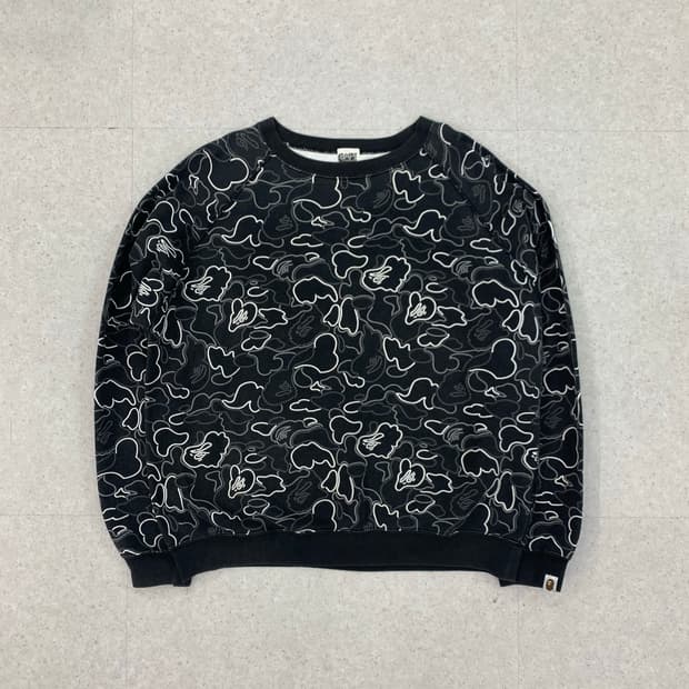 Bape 베이프 네온카모 크루넥 맨투맨