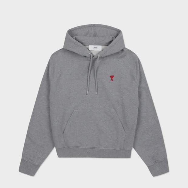 무신사 정품) 아미 레드 하트 로고 후드