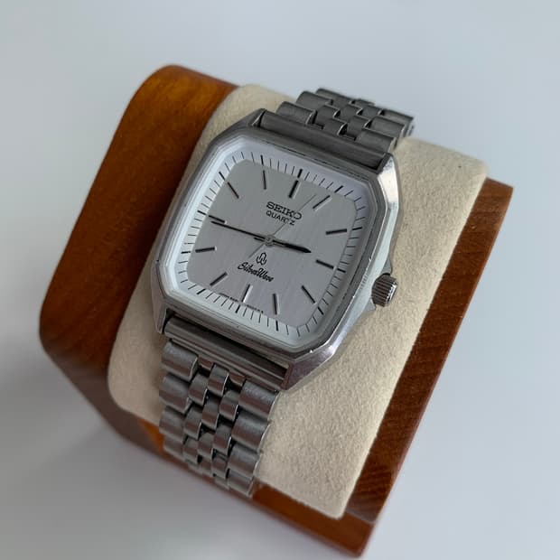 세이코 Seiko 쿼츠 실버웨이브 스퀘어