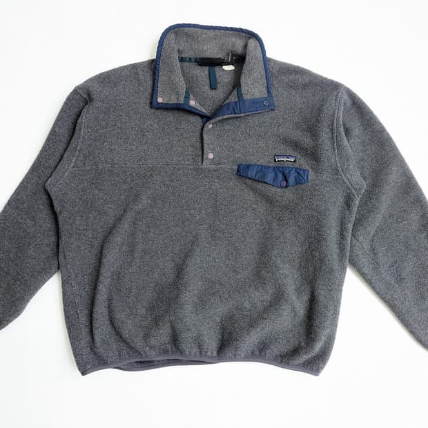 90s 파타고니아 신칠라 스냅-T 그레이/네이비 USA