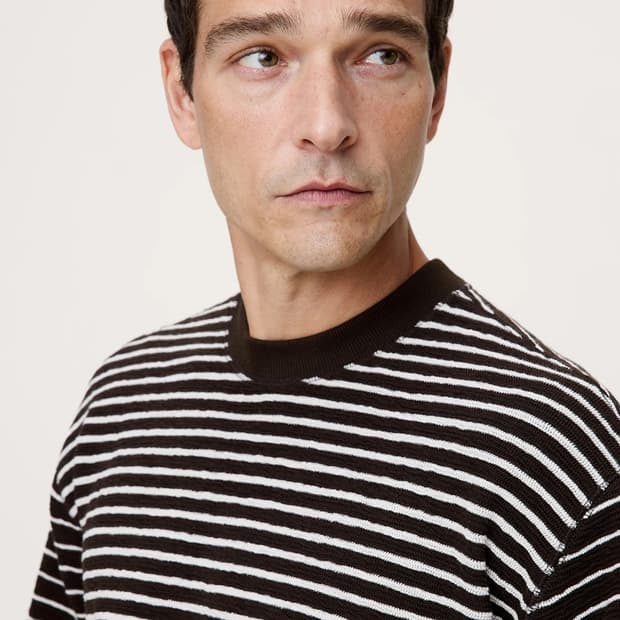 바나나리퍼블릭(BR) 믹스드 스트라이프 릴렉스 져지 티셔츠 XL(해외)